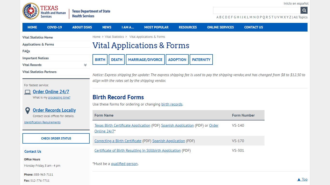 Applications & Forms - Texas